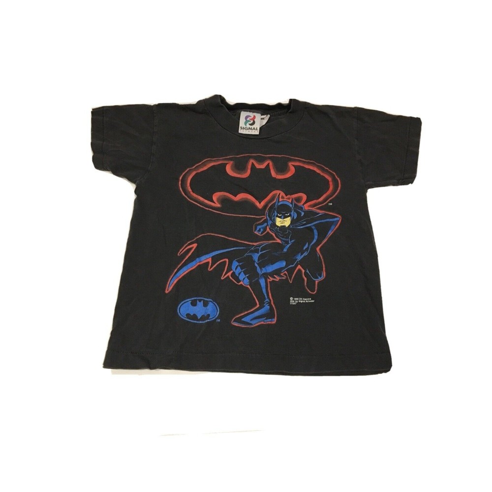 Vtg Batman DC Comics 1995 T Shirt Signal Artwear Size Youth 5/6